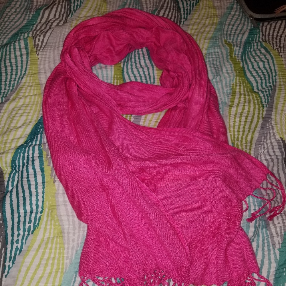 Hot pink scarf